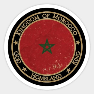 Vintage Kingdom of Morocco Africa African Flag Sticker